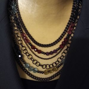 Stunning 6-Layer Vintage Choker 19 1/2" by NY
